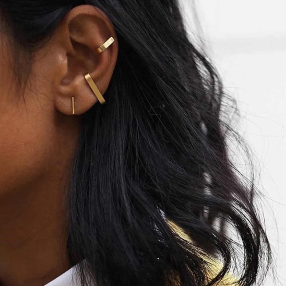 18k Gold Plated Cuff Earrings